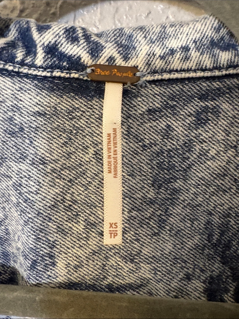 Free People Acid-Wash Denim Vest in Light Blue - Picture 5 of 7